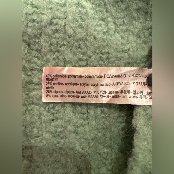 MASSIMO DUTTI Italian alpaca soft cozy chunky ribbed funnel neck sweater (S) - Picture 5 of 8